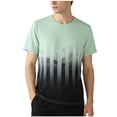 thumbnail image 2 of Workout Shirts for Men Plus Size Cooling Performance T-Shirt Gradient Print Short Sleeve Moisture Wicking Breathable Athletic Tops Size M-5XL, 2 of 5