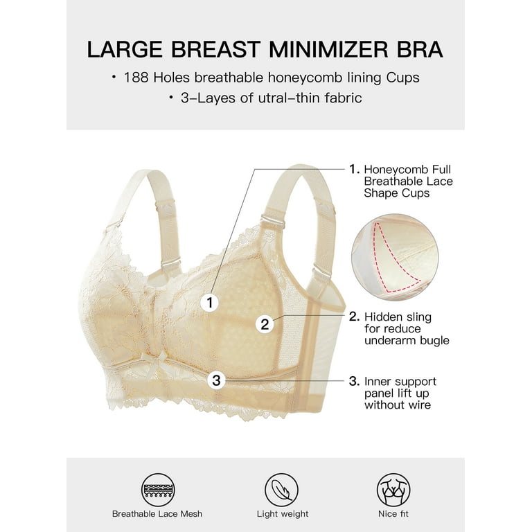 AILIVIN Wireless Bra full figure bras for women no underwire plus