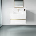 thumbnail image 6 of 36-Inch Bathroom Storage Cabinet with Pre-Assembled Base and Glossy White Countertop for Water-Resistant Use, 6 of 7
