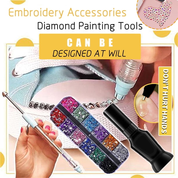 XWSHYW Herramientas de Punteado Accesorios Multifuncionales para Bricolaje, Punta de Taladro, Pegamento y Juego de 10Ml