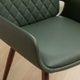 thumbnail image 6 of FOWEOAIU Modern Dining Chairs,Leather Upholstered Walnut Wood Kitchen Dining , Green (Set of 4) ﻿, 6 of 14