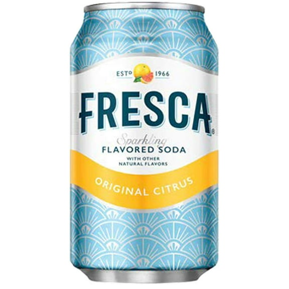 Fresca Soda, Sparkling Flavored, Original Citrus, Fridge Pack, 144 Fl. Oz. With Other Natural Flavors.