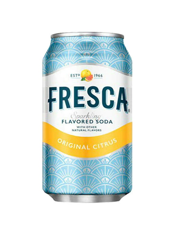Fresca Soda, Sparkling Flavored, Original Citrus, Fridge Pack, 144 Fl. Oz. With Other Natural Flavors.