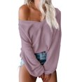 thumbnail image 1 of Jersey ReachMe de punto holgado con hombros descubiertos para mujer, 1 of 4