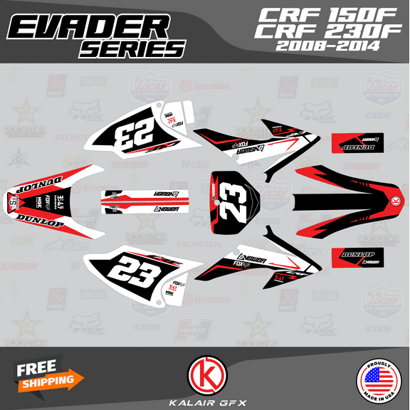 Kalair GFX Graphics Kit for Honda CRF230F (2008-2014) Evader Series