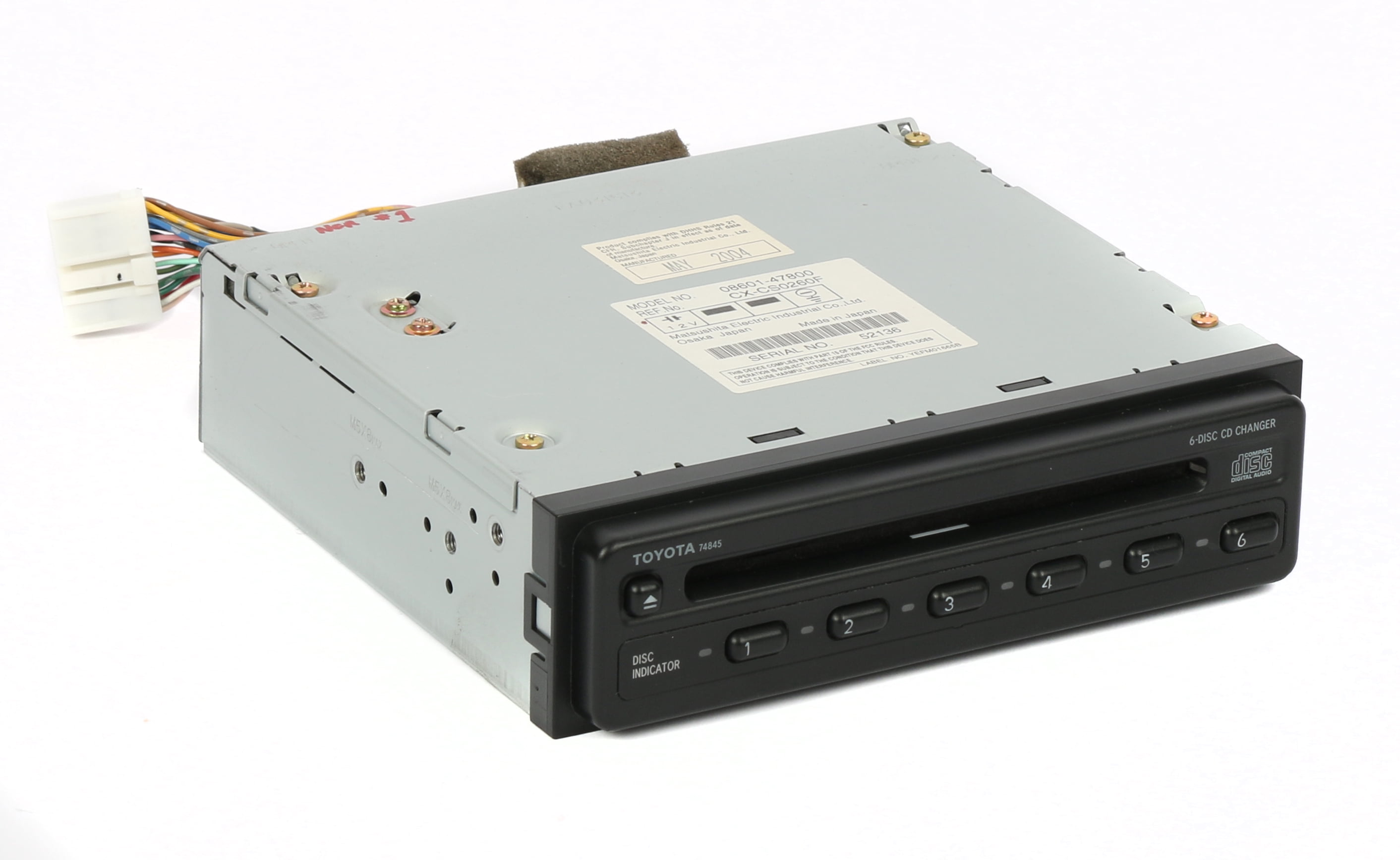 Restored 2004-2005 Toyota Prius 6 Compact Disc Player 08601-47800 Face 74845 (Refurbished)