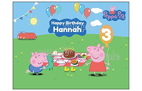 4x Peppa Pig And Friends Figures Cake Toppers For Birthday Cakes