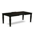 thumbnail image 3 of East West Furniture  Dining Set- a Rectangle Dining Table and Linen Fabric Kitchen Room Chairs, Black Pieces Option) LGPF5-BLK-C 5-Piece 4, 3 of 5