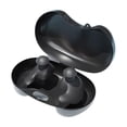 thumbnail image 2 of Bouchons d'Oreilles en Silicone pour la Natation, Protection Auditive Imperméable et Réutilisable, Doux Réduction du Bruit 40 dB, Adultes Ados, avec Boîte de Rangement, 1 Paire, Noir/blanc/bleu/rose, 2 of 6