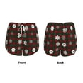 thumbnail image 3 of Salouo Plaid Snowflakes Festive Print Women's 2 in 1 Running Shorts Double-Layer Shorts Athletic Workout Gym Yoga Shorts Running Shorts for Women-X-Large, 3 of 7