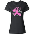 thumbnail image 3 of Inktastic Love, Care, Cure Breast Cancer Awareness Pink Ribbon Women's T-Shirt, 3 of 5