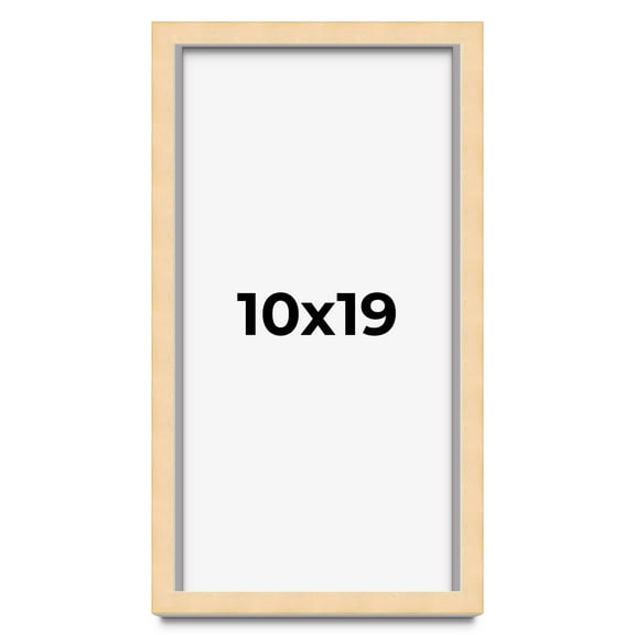 10x19 Shadow Box Frame Brown | 0.875 Inches Deep Real Wood Contemporary Shadowbox Display Frame |