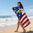 thumbnail image 4 of DefiDgd 55x28inch 4th of July Stars Striped Beach Towel,Soft Lightweight Quick Dry Absorbent Bath Towel for Travel Camping Gym Swimming(C), 4 of 6