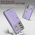 thumbnail image 4 of Allytechgroup Wallet Case for Samsung Galaxy S23 FE, RFID Blocking Crossbody Shoulder Strap Hand Wrist Cards Holder Ring Stand Bumper Drop Protection Phone Case for Girls Women, Purple, 4 of 9