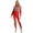 Red, variant on iiniim Women Race Car Driver Jumpsuits Halloween Cosplay Costume Long Sleeve Long Pants Checkerboard Rompers Black M