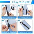 thumbnail image 4 of Casegundo 3 Pcs Teléfono Loop Correa Clip Dedo Agarre Titular Estirable Flexible Elástico Silicona Banda De Mano Ultra Delgado Ajustable Carga Inalámbrica Universal Para La Mayoría De Los Teléfonos Ca, 4 of 5