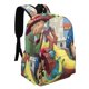 thumbnail image 2 of Mike el Caballero-theme Backpack, Campus style schoolbag Bookbag with Adjustable Shoulder Straps And Large Zip Compartment, Unisex Travel Bags.42x30x15cm, 2 of 6