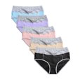 thumbnail image 1 of Set of 4 Briefs Ladies Mid Rise Underwear Seamless Hipster Panties, Womens Underwear Soft Stretch Cotton Brief, 1 of 8