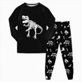 thumbnail image 3 of Kaprioy Boys Pajamas Fall Winter Toddler Boy Pajamas Cotton Pjs Set Kids Dinosaur 2 Piece Long Sleeve Sleepwear, 3 of 8