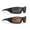 Black, Gray, Orange, variant on Liberator Golf Sport Sunglasses 2 Pair Black Frame w/Smoke Lens & Amber Lens