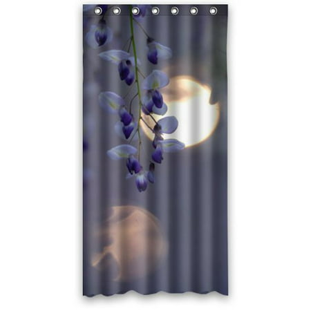 GreenDecor Beautiful Moonlight Best Cool Moon Phases Moon Waterproof Shower Curtain Set with Hooks Bathroom Accessories Size 36x72 (Best Moon Phase App)