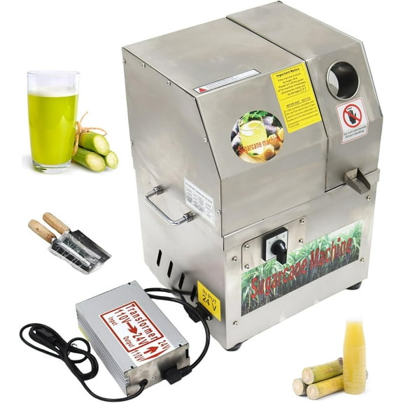 24V DC/110V AC Commercial Electric Sugarcane Juice Extractor 4 roll Sugarcane Juicer Outdoor Juicer