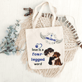 thumbnail image 5 of Set of 2 Reusable 100% Cotton Organic Canvas bags - I believe in my Pets, 5 of 13