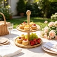 thumbnail image 2 of Wooden 2-Tier Cupcake Stand with Detachable Trays for Birthday Parties Weddings and Events Dessert Display Rack, 2 of 7