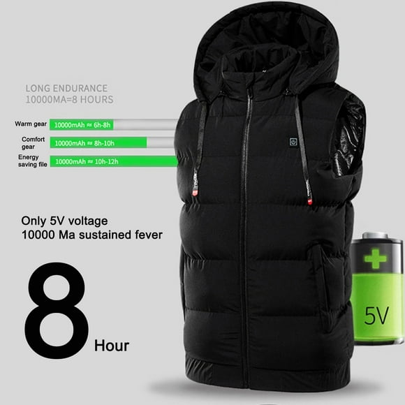 EGNMCR 9 Heating Areas Outdoor Warm Clothing Heated For Riding Skiing Fishing Charging Via Heated Coat heated vest