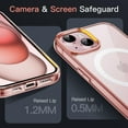 thumbnail image 5 of JETech Magnetic Case for iPhone 15 6.1-Inch Compatible with MagSafe Wireless Charging, Shockproof Phone Bumper Cover, Anti-Scratch Clear Back (Rose Gold), 5 of 6