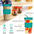 thumbnail image 5 of Boba Mason Jar S reutilizable de 22 oz con tapas y pajitas, rojo, 5 of 5