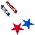 thumbnail image 2 of Beistle Club Pack of 24 Red and Blue Patriotic Star Dangler Hanging Decors 30", 2 of 2
