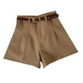 thumbnail image 2 of ZenCart Women Suit Shorts High Waist Zipper Fly Solid Color Casual Suit Shorts with Pockets Versatile Summer Shorts, 2 of 8