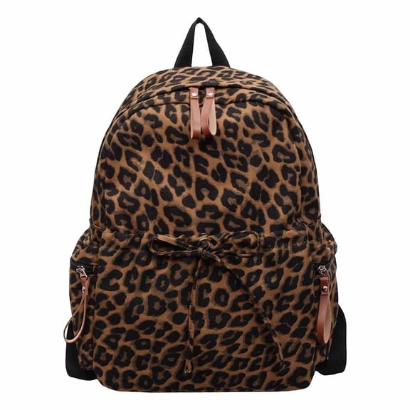 Fashion Cheetah Backpack Shoulder Bag, Trendy y2k Design Daypack Bookbag Leopard Print Coquette Purse Women Men Daily Back To School