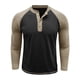 thumbnail image 4 of pstuiky camisetas de manga larga para hombre, Camisa informal de manga larga raglán con botones y parches lisos para hombre tops de invierno para hombre xl, 4 of 6