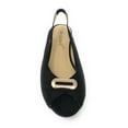 thumbnail image 3 of Victoria K Women's Bow With Gold Buckle Ballerina Flats, 3 of 5