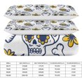 thumbnail image 2 of HAHDAXIA Skull Flower Bedding Solid Comforter Set for All Seasons,3 Pieces(1 Comforter+2 Pillowcases),Soft Microfiber Bedding Set Full(79"x90"), 2 of 7