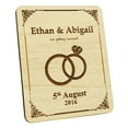 thumbnail image 2 of Personalized Wedding Save The Date Cards 20 Rustic Engraved Wood Magnets With Envelopes Wedding Announcements, 2 of 2