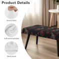 thumbnail image 6 of Whosucclay Crow Skull Rose Print Dining Bench Slipcover Rectangle Bench Cover for Dining Room, Living Room, Bedroom, Kitchen Waterproof Benches Seat Covers Universal Bench Protectors, 6 of 7