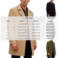thumbnail image 3 of Gfyviroh Men's Mid-Length Trench Coat Lightweight Solid Button Front Casual Jacket Long Sleeve Lapel Business Office Coat, 3 of 8
