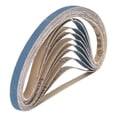 thumbnail image 1 of Uxcell 10 Piezas 3/8" x 21" Bandas de Lija 120 Granos Banda Abrasiva de Zirconia Papel de Lija, 1 of 7