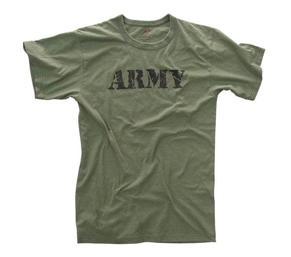 Mens ARMY T-Shirt Solid OD GREEN OLIVE DRAB ROTHCO SIZE S  M  L XL 2X 3X 4X 5X 