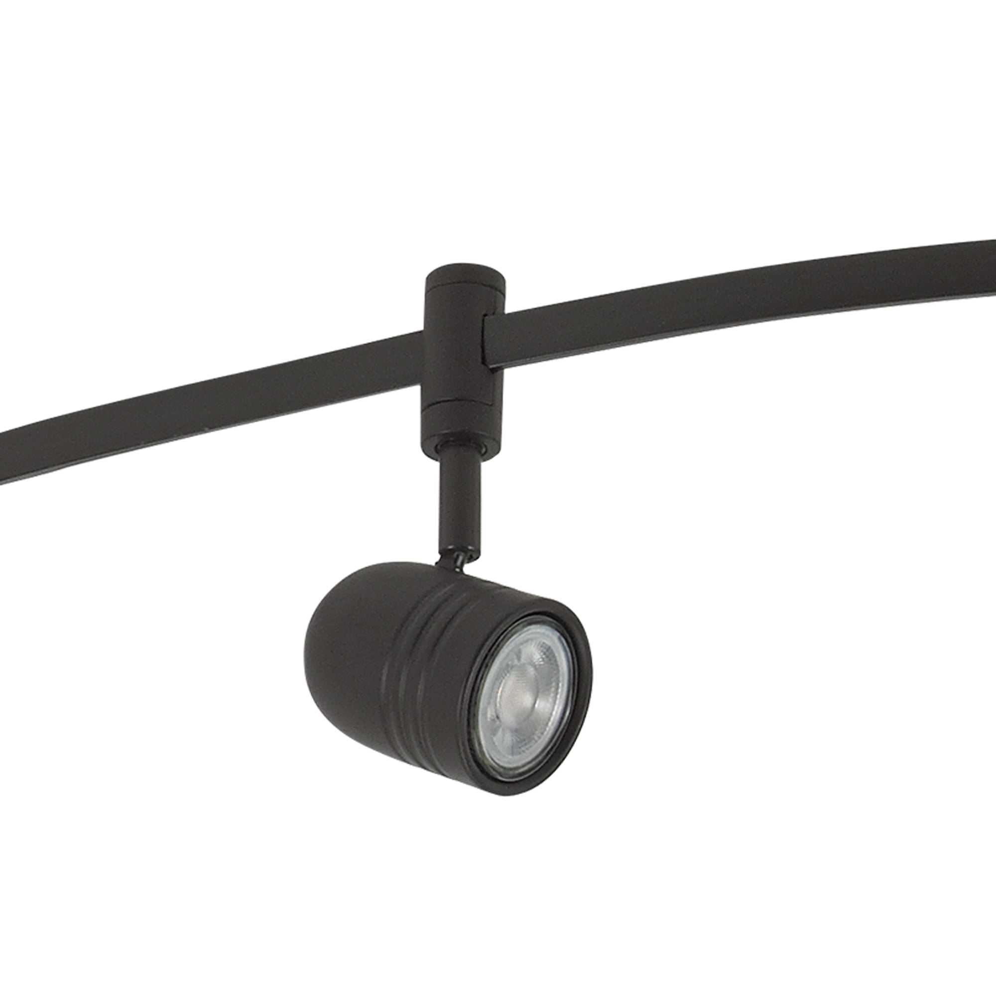 Cresswell Lighting 5-Light Flex Track Kit with Metal Shades, Bronze Finish