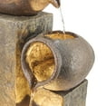 thumbnail image 6 of Alpine Corporation GIL140 43" Tall Indoor/Outdoor Pottery Fountain with Replaceable LED Lights, Water Feature for Garden, Patio, and Home Décor, Brown, 6 of 12