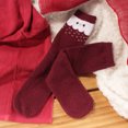 thumbnail image 2 of Women's 1 Pair Super Soft Cute Fuzzy Cozy Warm Christmas Xmas Indoor Outdoor Cabin Crew Home Socks, Snow Cloud, 2 of 6