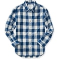 thumbnail image 1 of Aeropostale - Camisa casual de manga larga a cuadros para hombre, color blanco, extragrande Aeropostale Botones al frente, 1 of 1