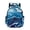 Blue and White Fluid Art Pattern, variant on Purple 17 Inch Backpack for Girls Boys, Lightweight Adjustable Straps Satchel Big Capacity Kids Travel Daypack for High School Kindergarten