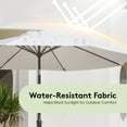 thumbnail image 4 of NAPWANT 9ft Patio Umbrella, 8 Sturdy Ribs Outdoor Table Umbrella with Push-Button Tilt & Crank for Garden, Deck, and Pool White, 4 of 7