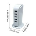 thumbnail image 3 of HLONK Charging Station for Multiple Devices  Multi USB Charger Block Tower with PD 20W  5 Port USB Charger Charging Block for Smartphone Tablets Multiple Devices, 3 of 6
