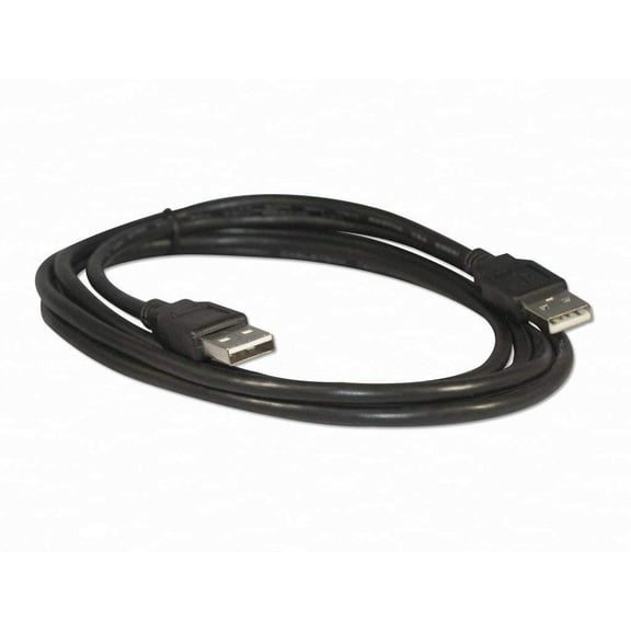 Your Cable Store 6 Foot Black USB 2.0 High Speed Male A to Male A Cable